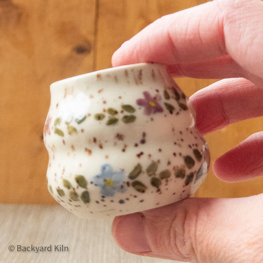 Speckled Scandi Pastel Floral Mini Vase by Taylor