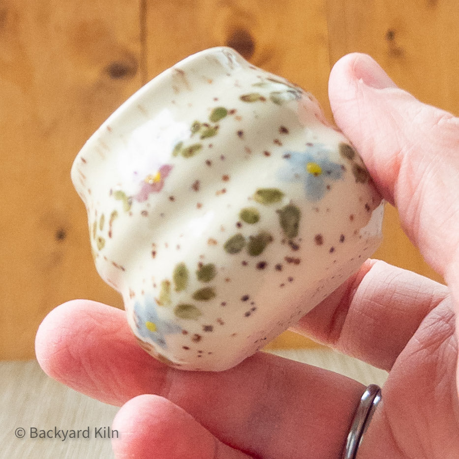 Speckled Scandi Pastel Floral Mini Vase by Taylor