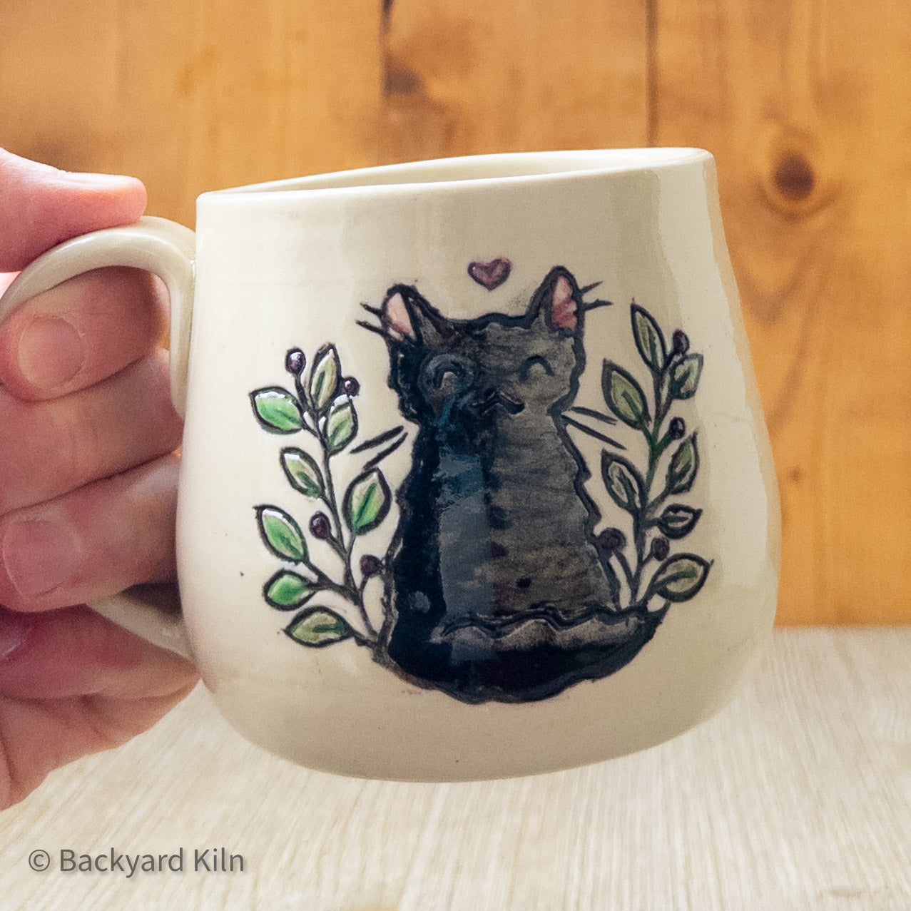 Black Cat in the Garden Mug by Taylor