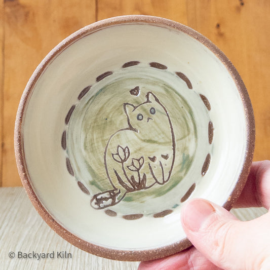 Green Scandi Cat Pet Bowl by Taylor
