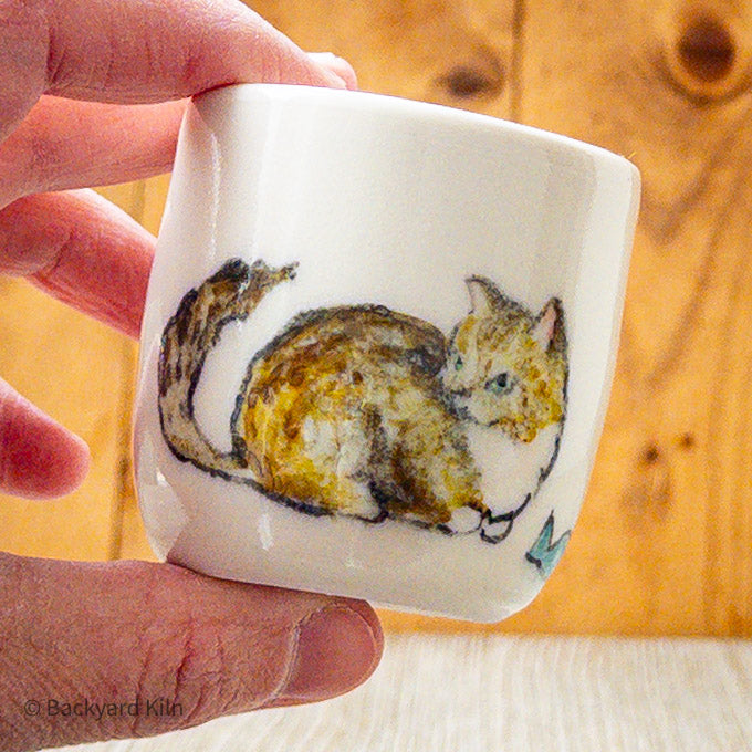 "Marlene" Cat Shot Glass by Hannah and Taylor