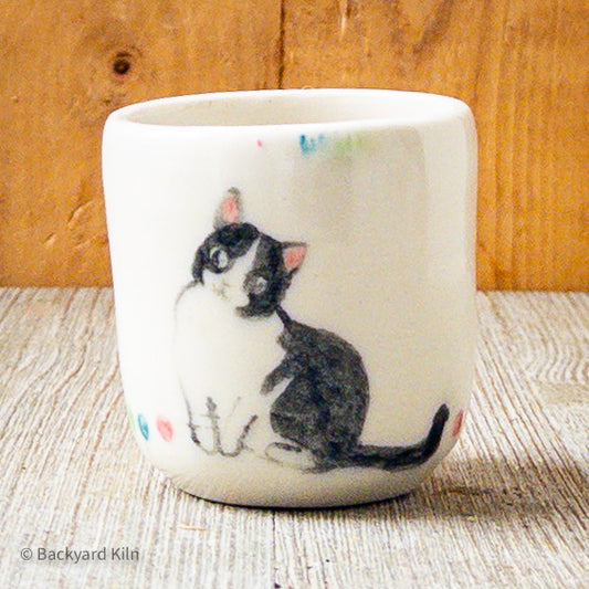 "Leo" Cat Shot Glass by Hannah and Taylor - SECOND
