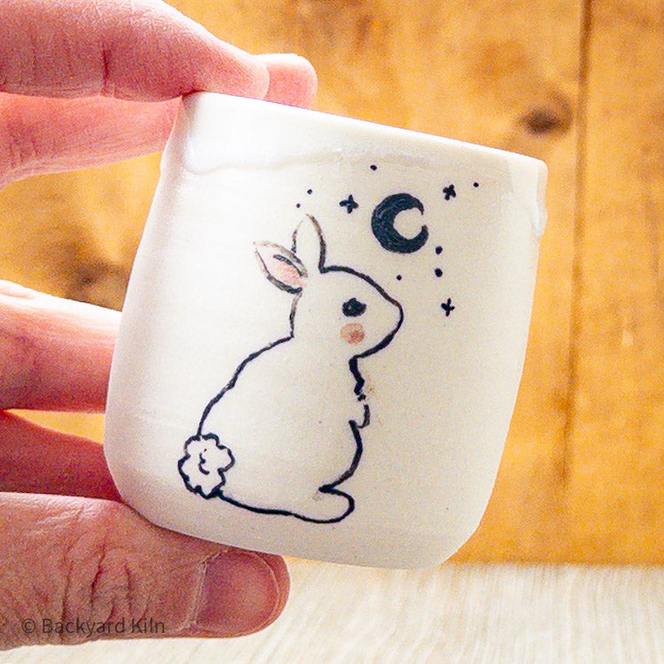 "Beatrice" Moon and Stars Shot Glass by Hannah and Taylor