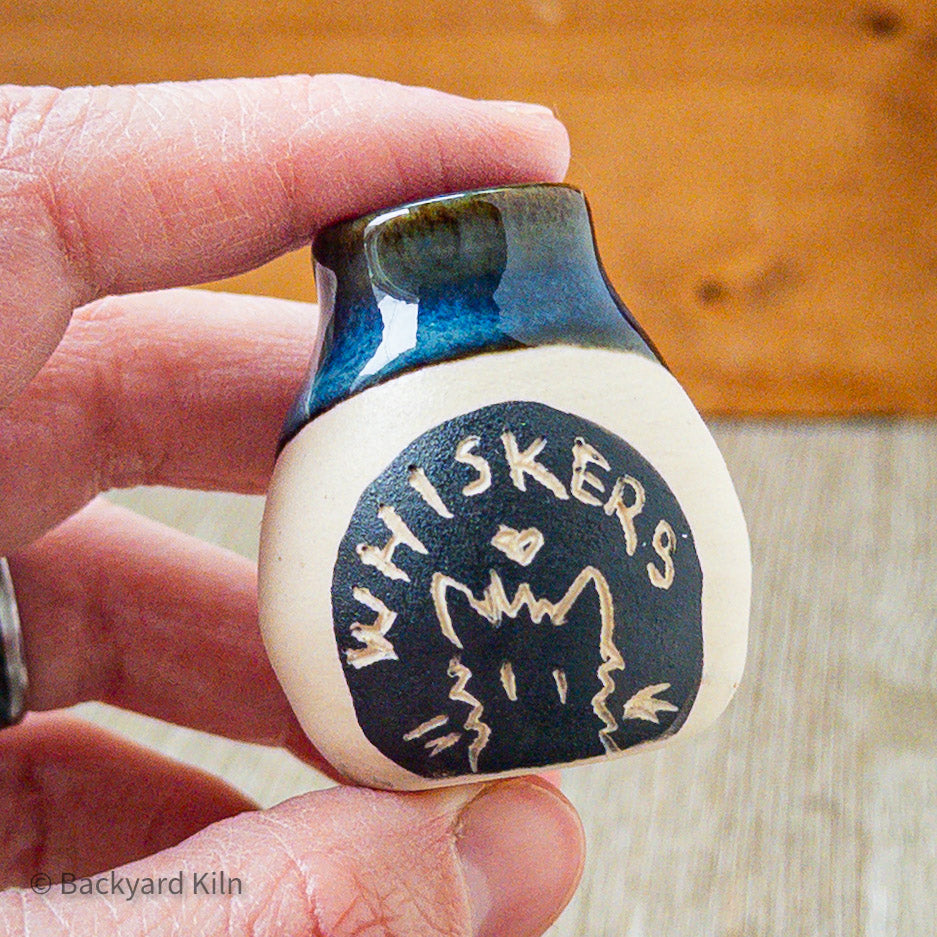 Blue Mini Cat Whiskers Vase by Taylor