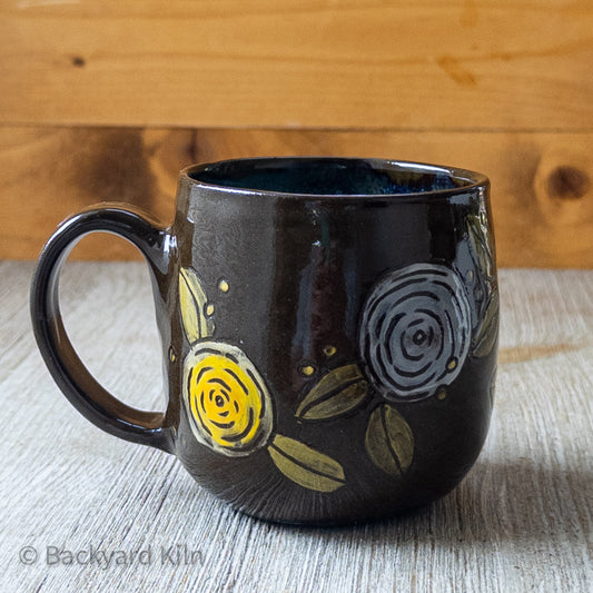 Dark Flowers Mug #2 by Taylor