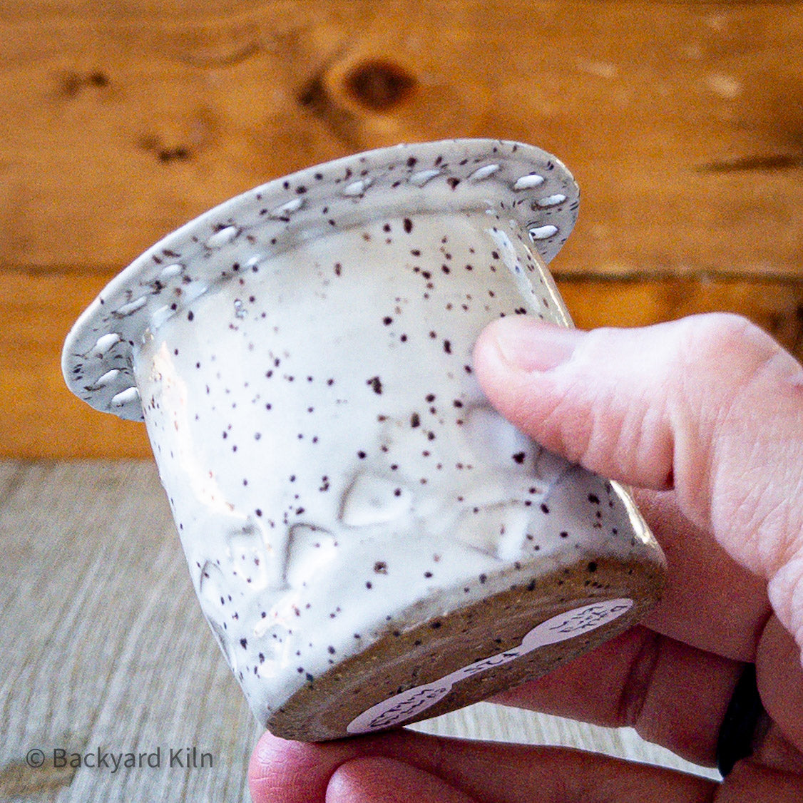 Small Speckled Stamped Earring Holder - Taylor