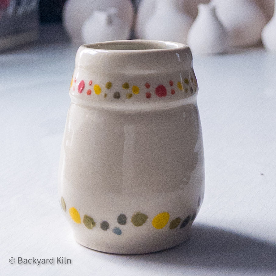 Colorful Dots Mini Vase by Taylor