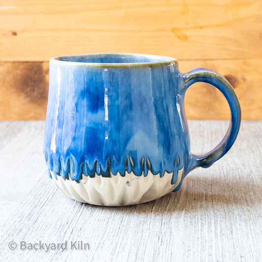 Carved Blue Melt Mug Medium by Taylor