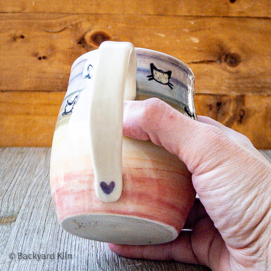 Rainbow Cat Heads Mug by Taylor