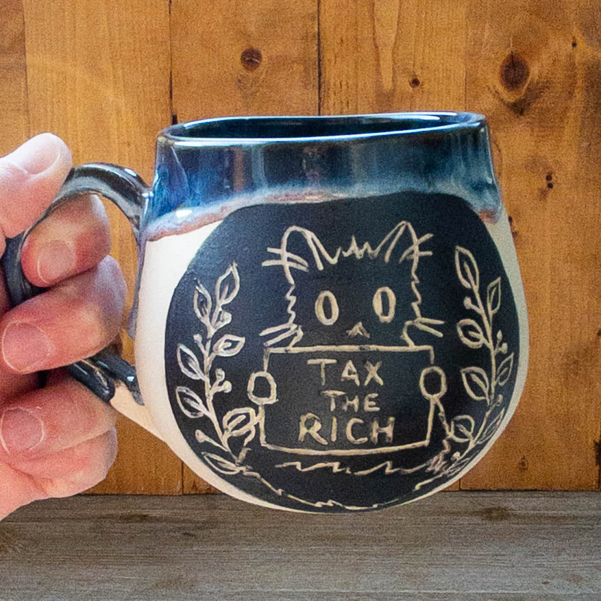 Fundraiser “Tax the Rich” Cat Mug - Taylor