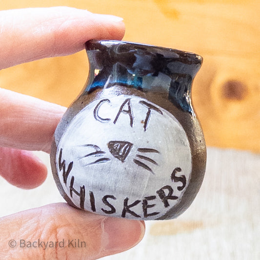 Mini Blue/Brown Cat Whiskers Vase by Taylor 