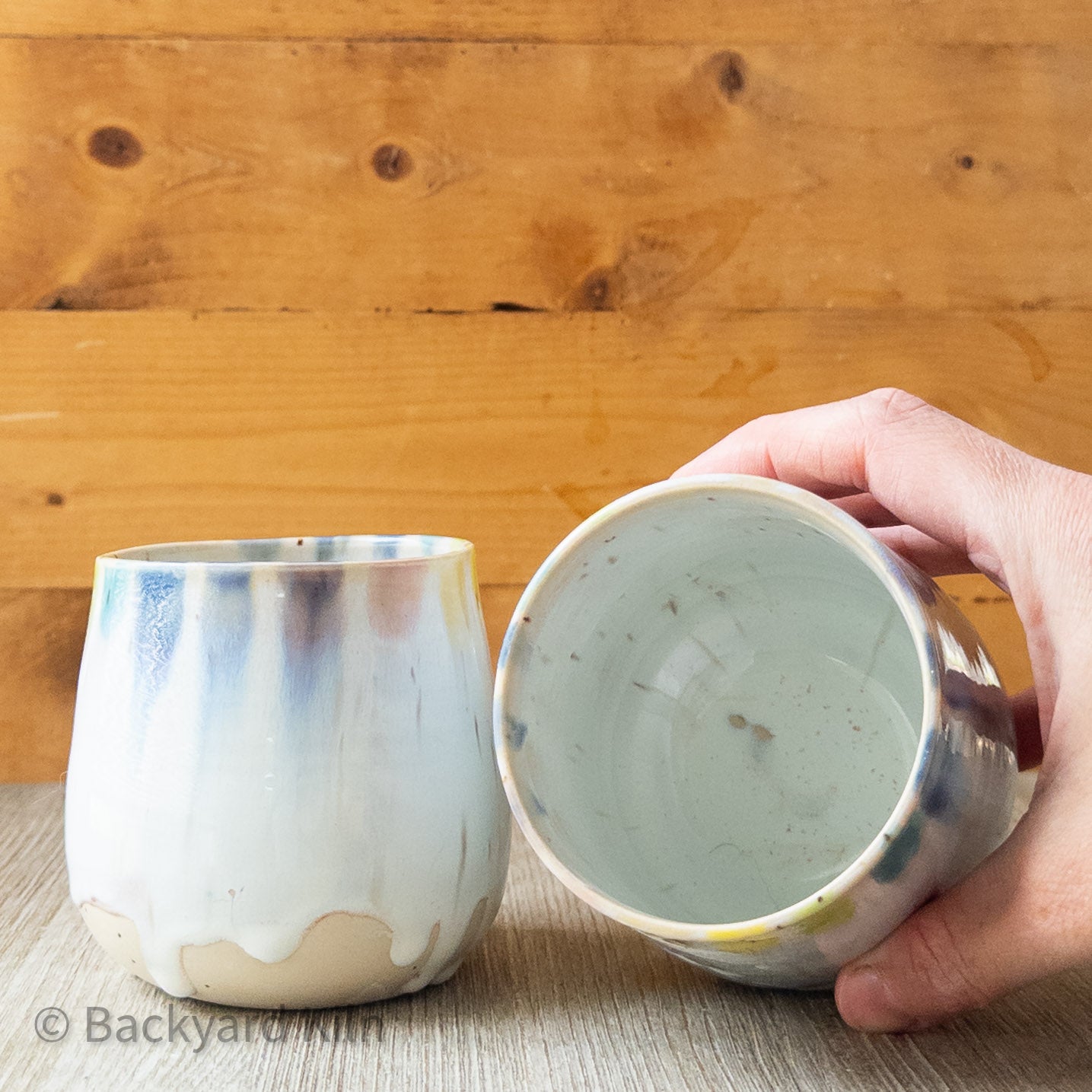 White Rainbow Flow Tumbler  - Taylor