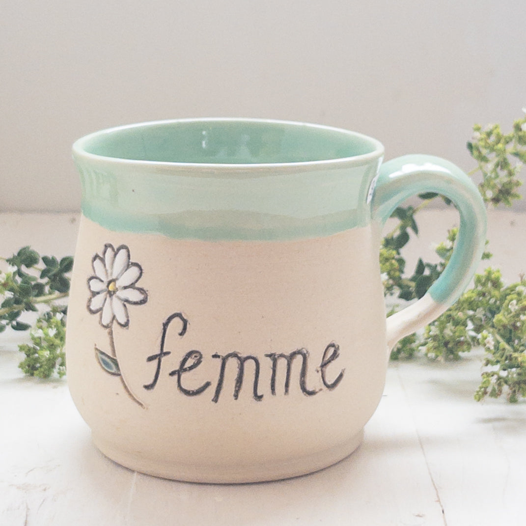 16 oz Green FEMME Flower Mug - Taylor