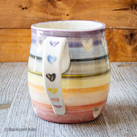 Rainbow Large Carved Hearts Mug by Taylor