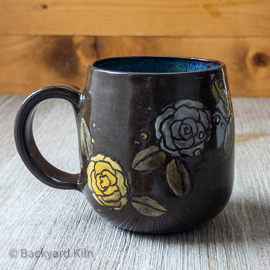 Dark Flowers Mug #1 by Taylor