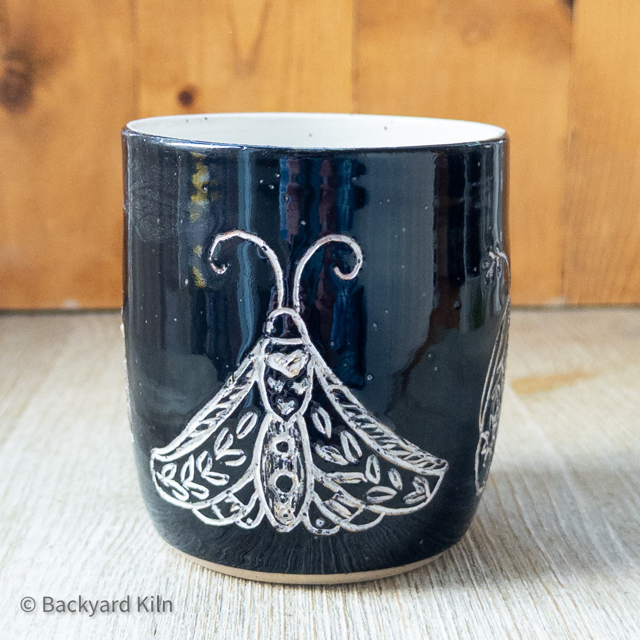 Black Scandi Moths & Butterflies Tumbler - Taylor
