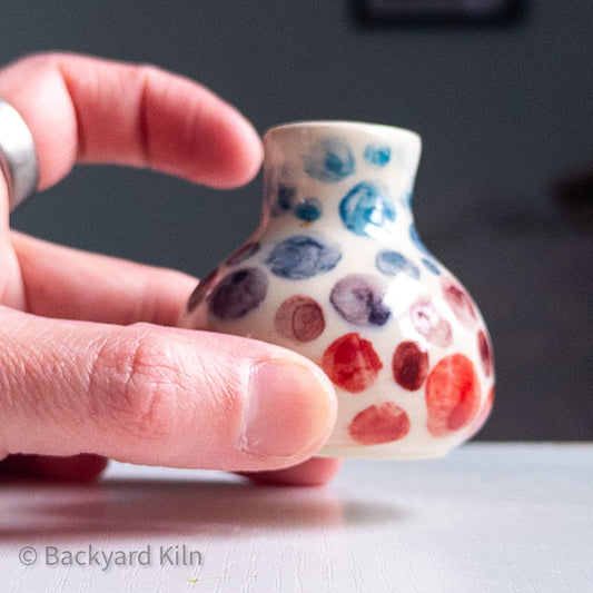 Red, Purple, and Blue Mini Vase by Taylor