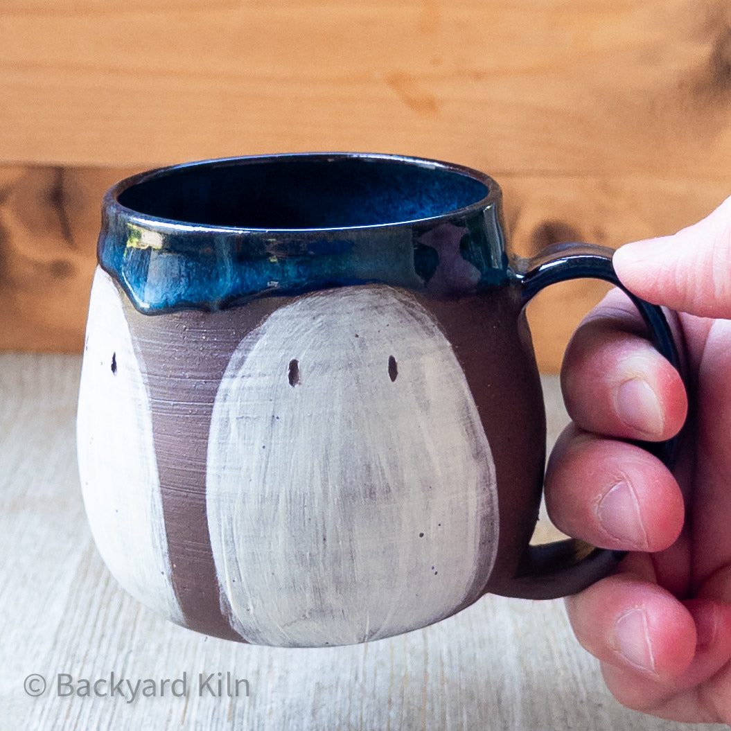 Med Ghost Mug, Blue Glaze 2 by Taylor