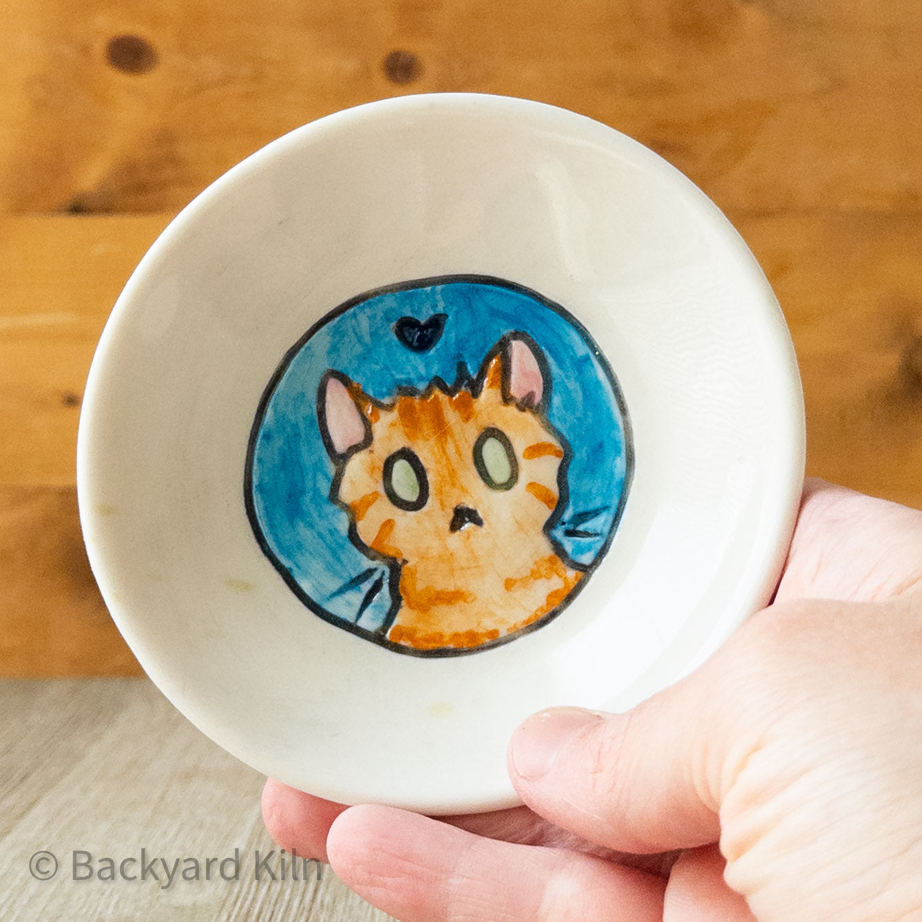 Orange Cat - Porcelain Cat Bowl by Taylor