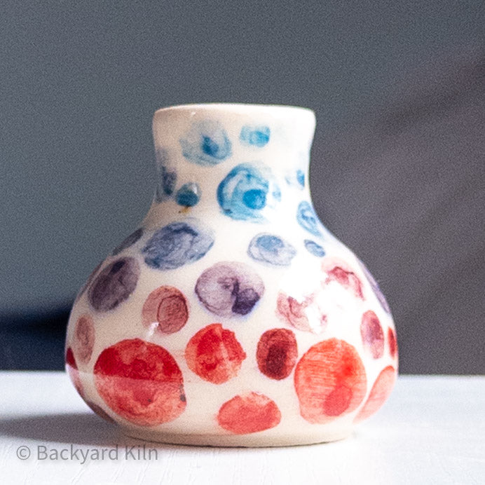 Red, Purple, and Blue Mini Vase by Taylor
