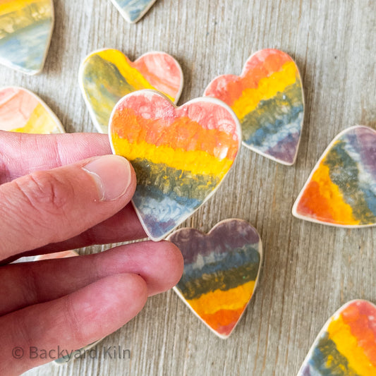 Rainbow Heart Magnets by Taylor