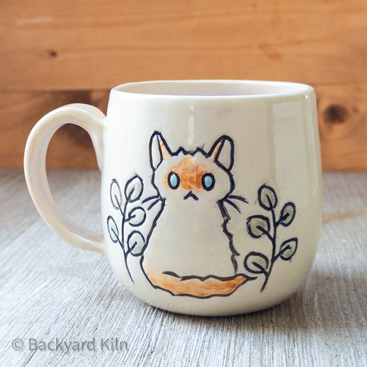 Flame Point Cat Mug by Taylor (White)