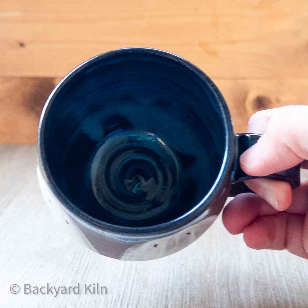Med Ghost Mug, Blue Glaze 1 by Taylor