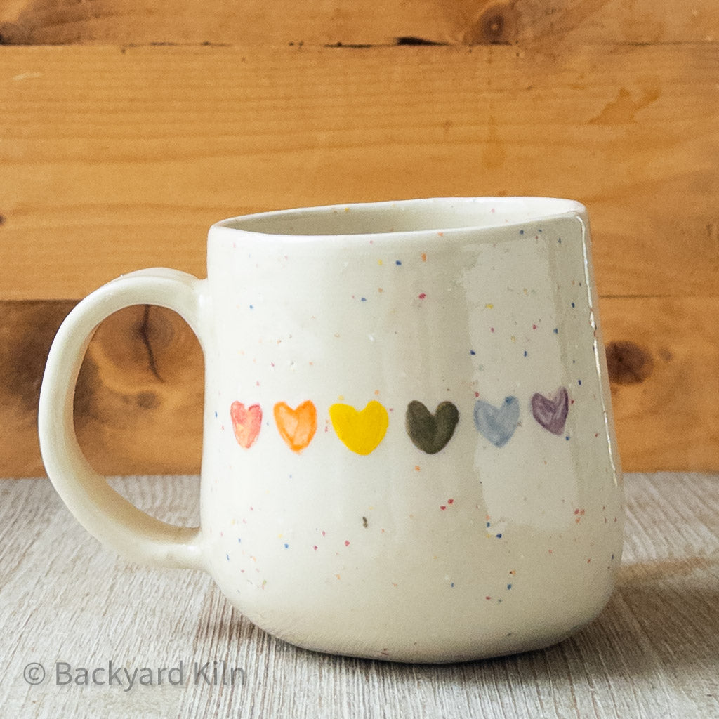 Rainbow Hearts Funfetti Mug #4 by Taylor