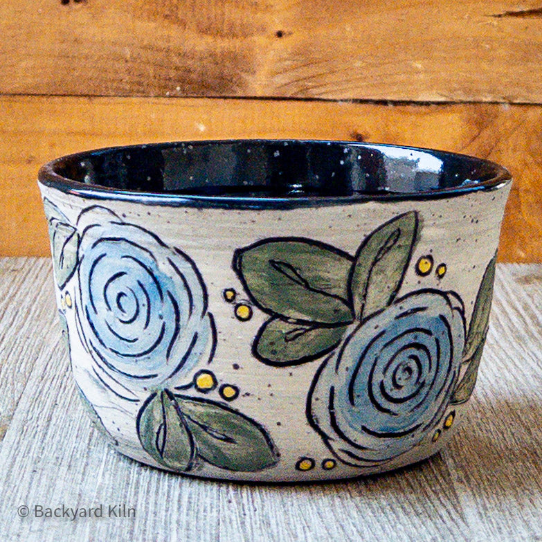 Blue Rose-Carved Bowl by Taylor SECOND