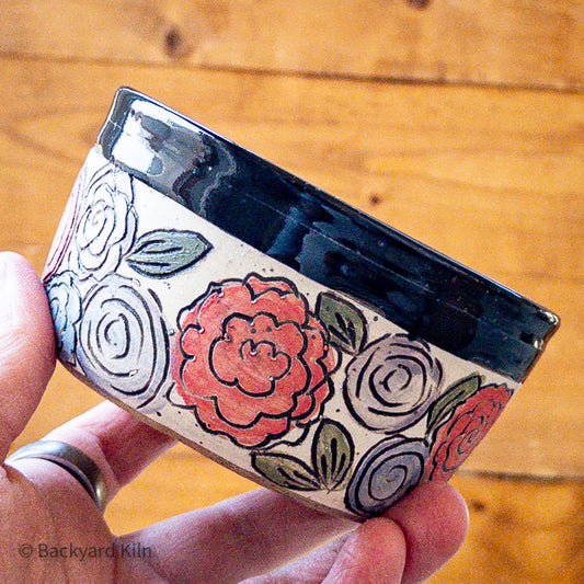 Multi Flower-Carved Bowl by Taylor