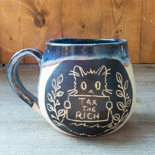 Fundraiser “Tax the Rich” Cat Mug - Taylor