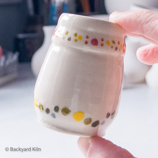 Colorful Dots Mini Vase by Taylor