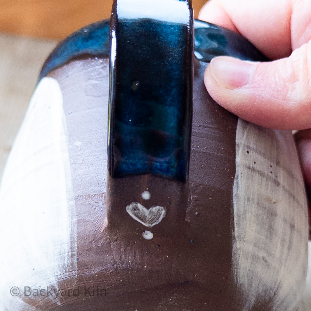 Med Ghost Mug, Blue Glaze 1 by Taylor