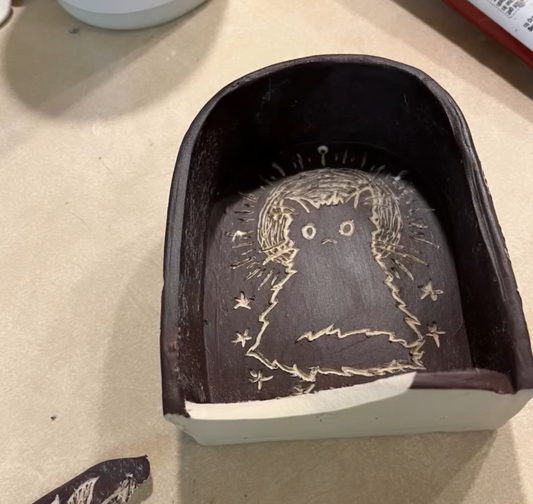 Small Broken Hanging Cat Shrine/Shelf - Taylor