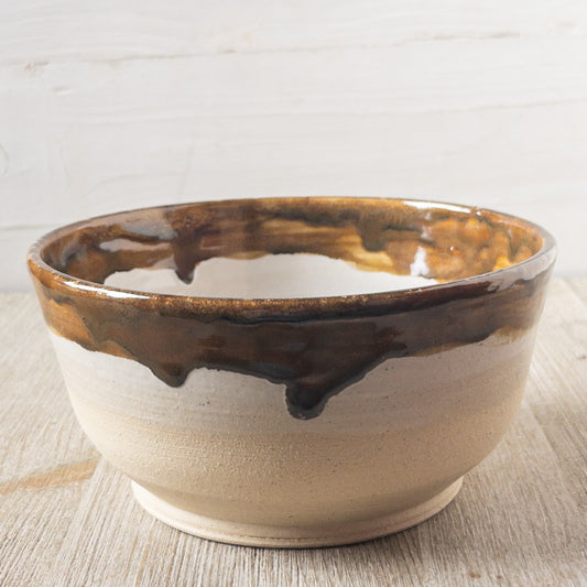 Large Copper and White Bowl - Taylor