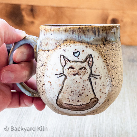 Sable Point Cat Mug by Taylor (Speckle)