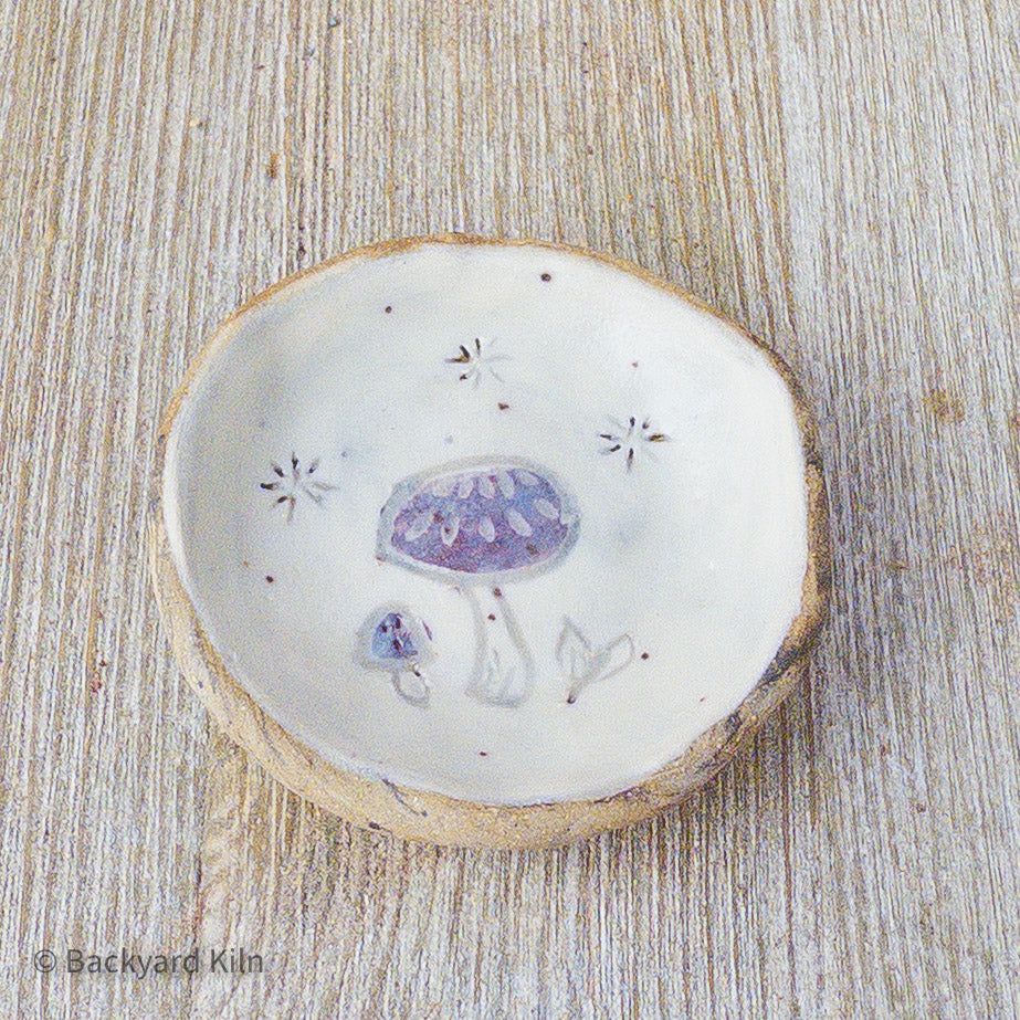 Rustic Purple Mushroom Dish Small - Taylor