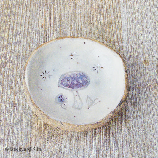 Rustic Purple Mushroom Dish Small - Taylor