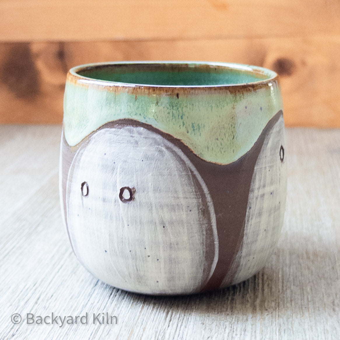 Med Ghost Mug, Green Glimmer Glaze 2 by Taylor