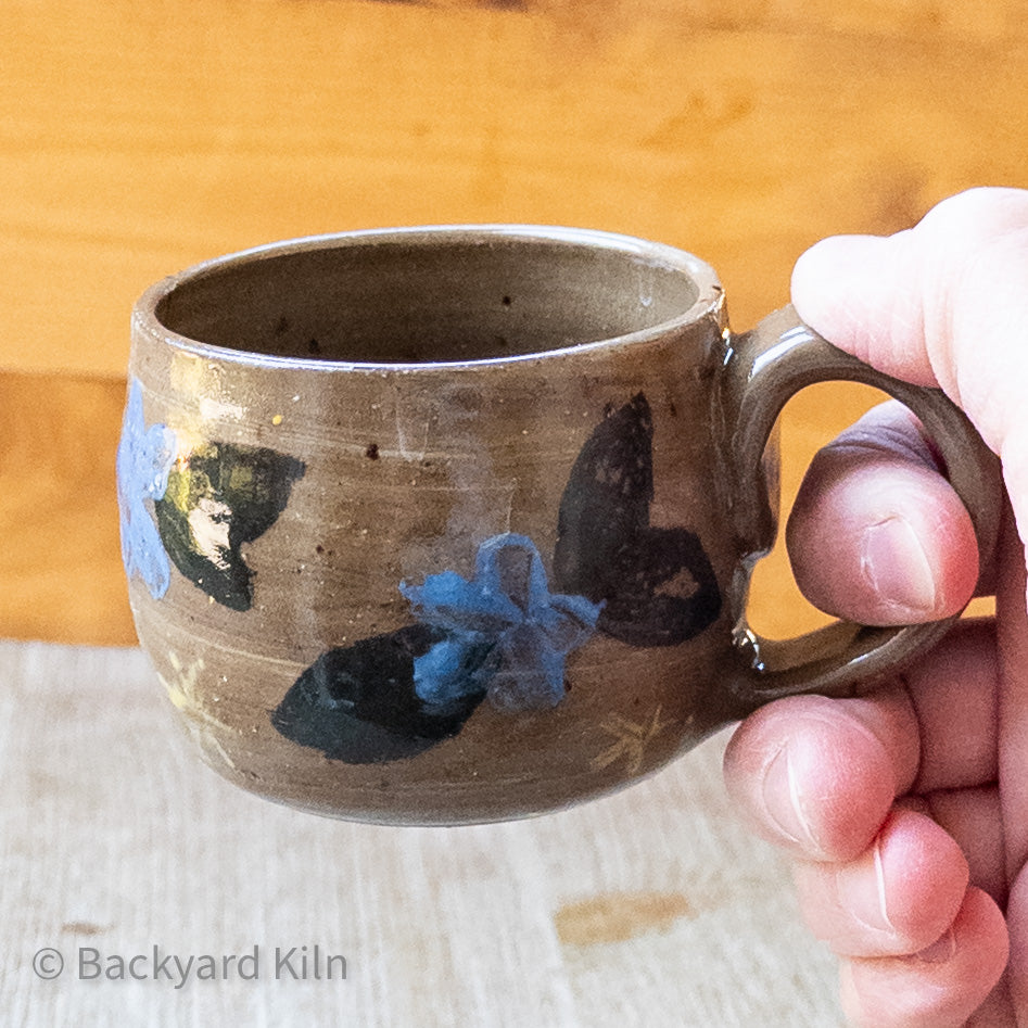 Blue Printed Flowers Mini Mug by Taylor