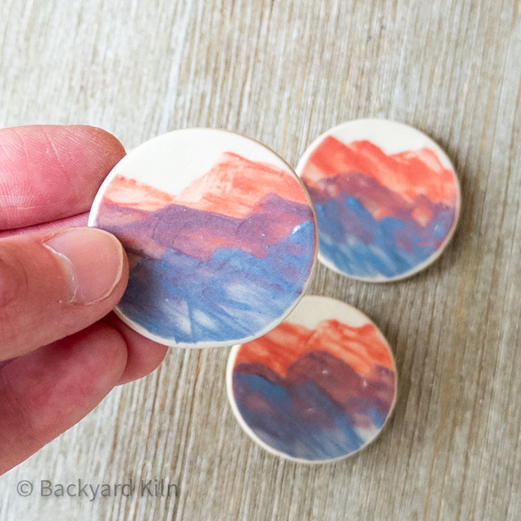 Round Pink/Purple/Blue Magnets by Taylor