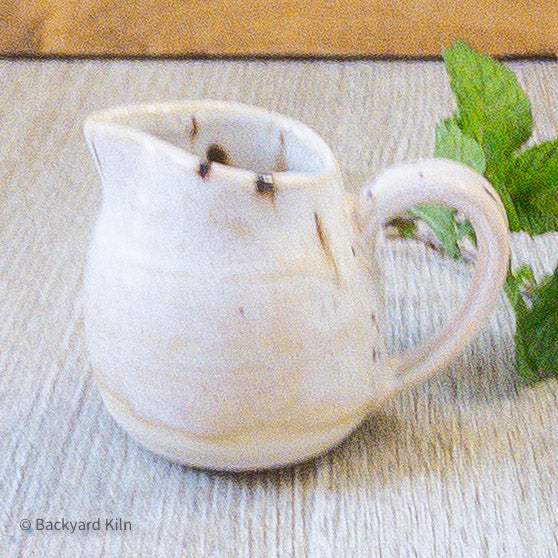 Tiny White Speckled Pitcher - Taylor