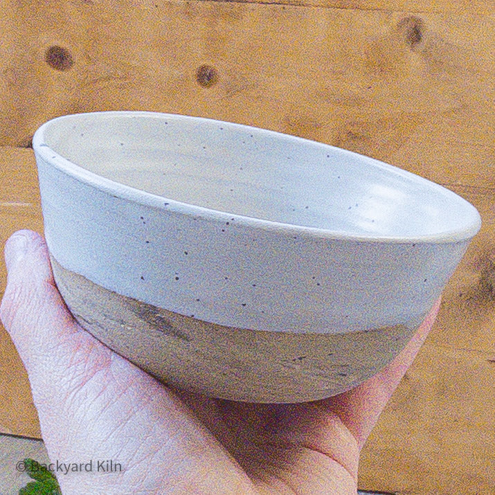 White and Wood-look Cereal Bowl- Taylor
