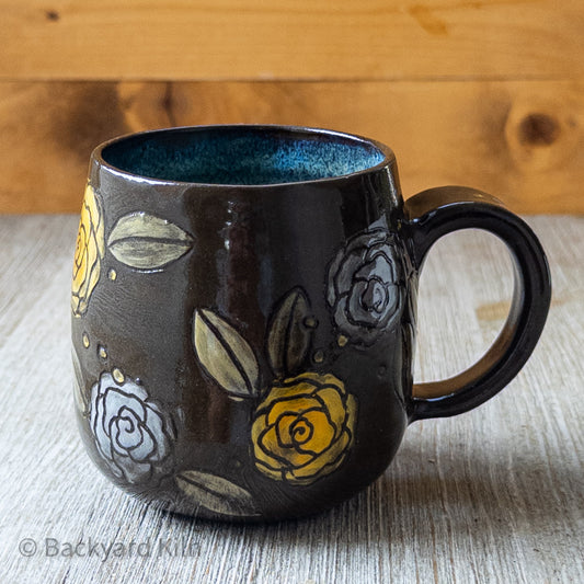 Dark Flowers Mug #1 by Taylor