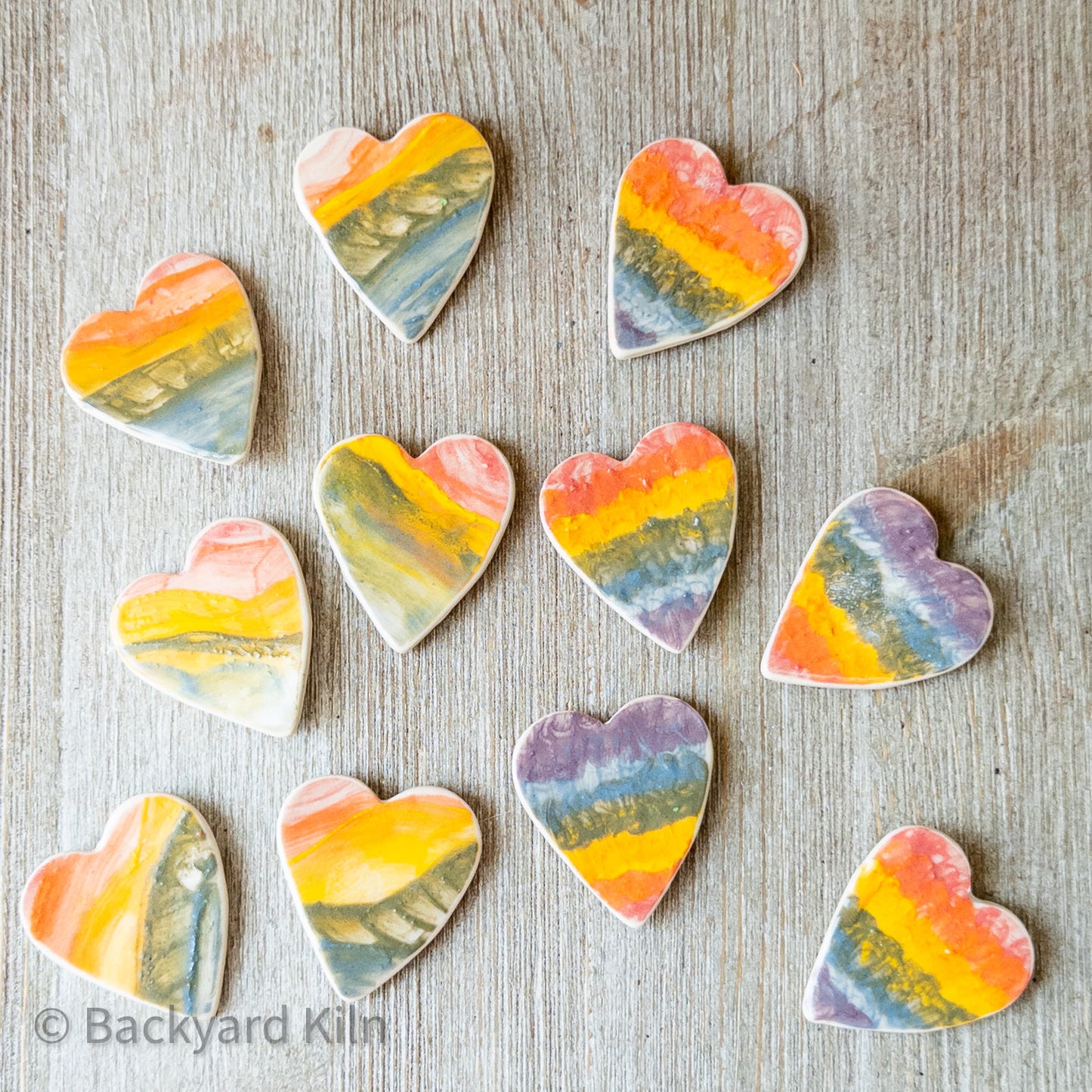 Rainbow Heart Magnets by Taylor
