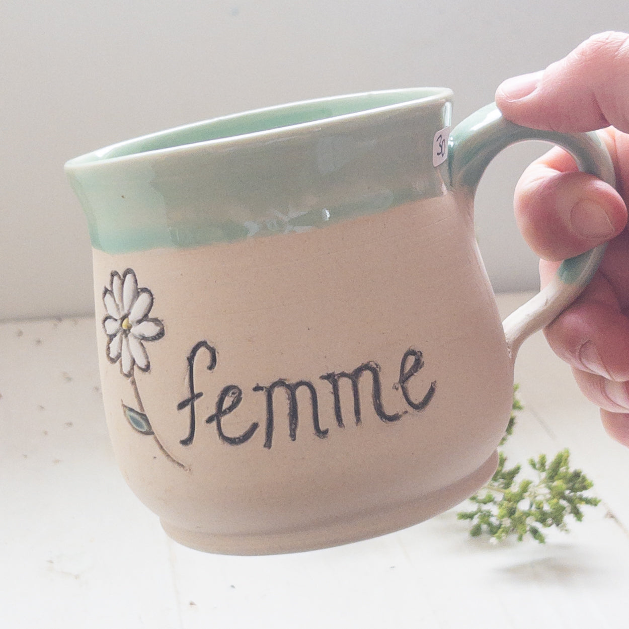 16 oz Green FEMME Flower Mug - Taylor