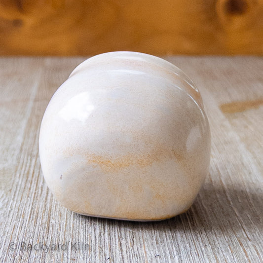 Peachy White Salt Cellar with Spoon by Taylor