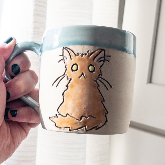 14 oz Fluffy Orange Cat Mug - Taylor