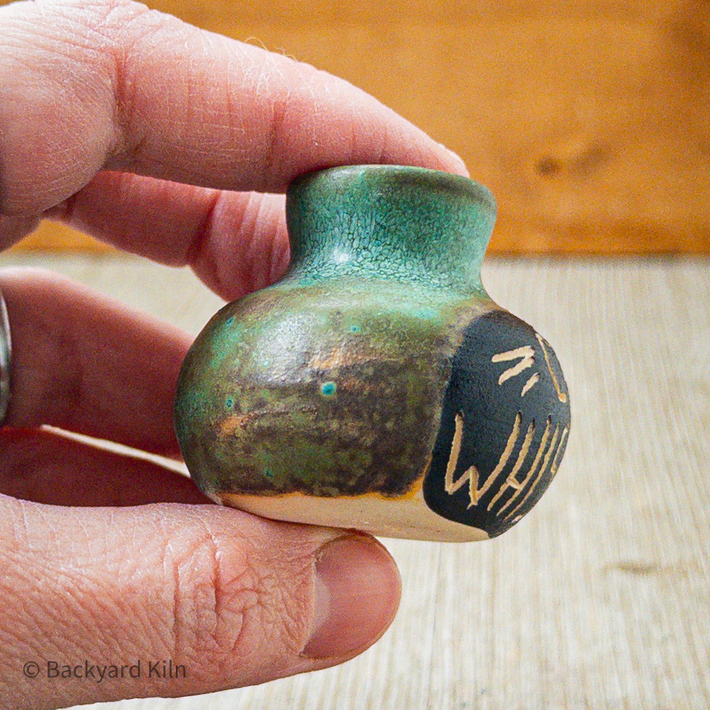 Weathered Turquoise Mini Cat Whiskers Vase by Taylor