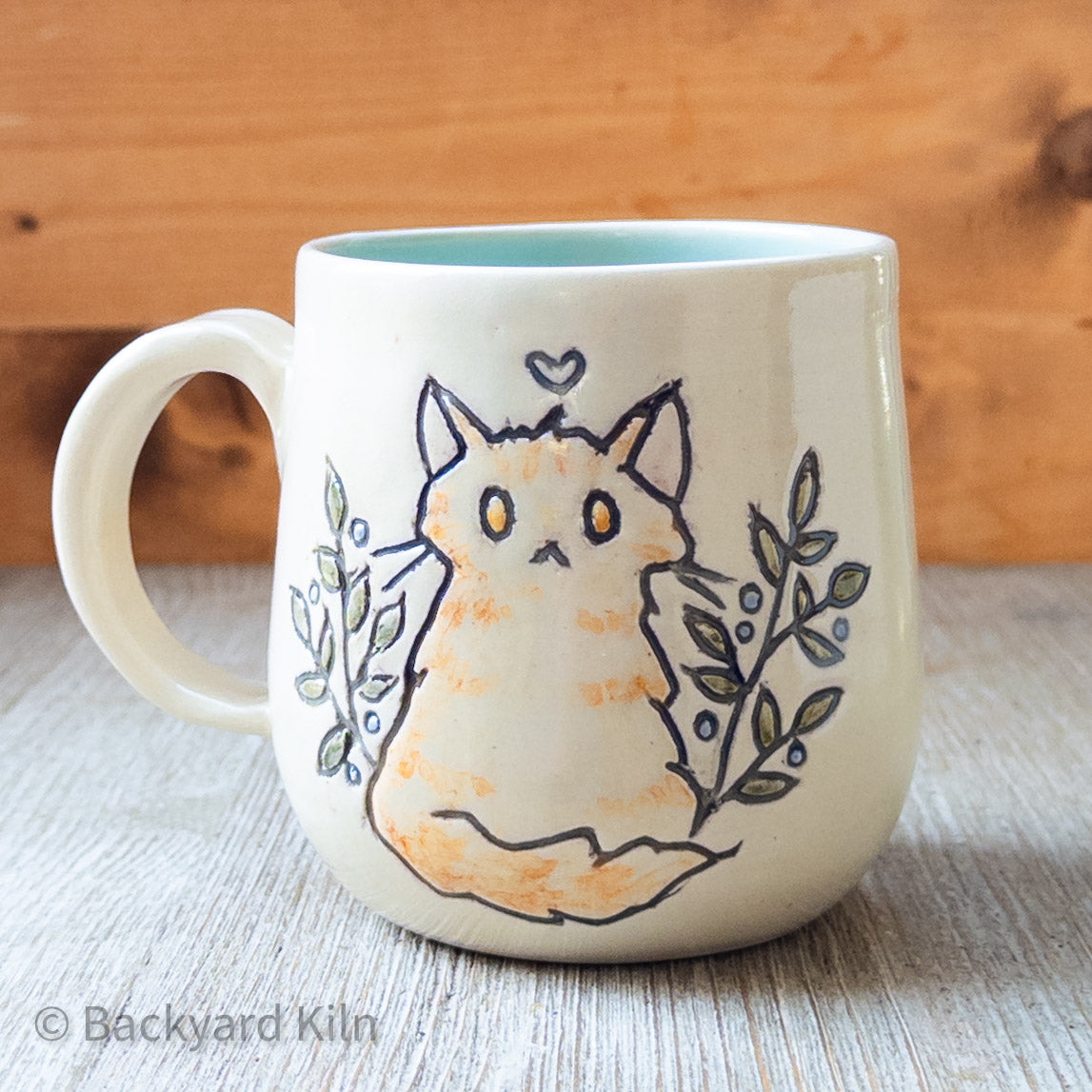 Orange Tabby Cat Mug by Taylor (White)